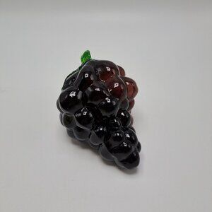 Blenko Blown Art Glass Grape Cluster Purple Green Decor
